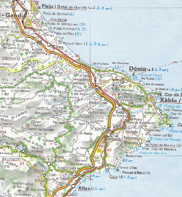 Altea Map Image - Costa Blanca Spain